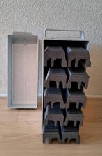 Dia opbergbox met 10 Afga rekjes grijs diamagazin, Ophalen of Verzenden, Gebruikt
