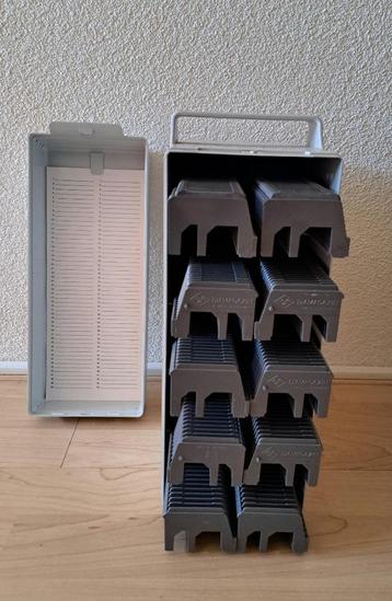 Dia opbergbox met 10 Afga rekjes grijs diamagazin beschikbaar voor biedingen