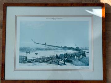 Noordzeekanaal 1872 litho steendruk beschikbaar voor biedingen