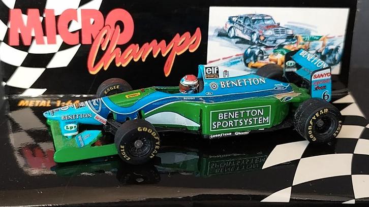 Benetton Ford B194 1:64 Jos Verstappen 1:64 Minichamps Pol, Hobby en Vrije tijd, Modelauto's | Overige schalen, Zo goed als nieuw