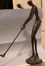 Bronzen Golfster Sculptuur- Apko Interieur, Antiek en Kunst, Ophalen of Verzenden
