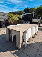 Prachtige tuintafel inclusief stoelen, Ophalen of Verzenden, Zo goed als nieuw, Rond