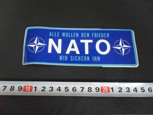 sticker alle wollen den frieden NATO wir sichern ihn - NAVO, Verzamelen, Stickers, Zo goed als nieuw, Bedrijf of Vereniging, Ophalen