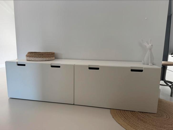 2x IKEA Stuva (SMÅSTAD) kist (lade) en bank (burea), Huis en Inrichting, Woonaccessoires | Kisten, Gebruikt, Minder dan 50 cm