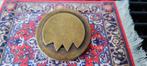 Vintage uniseks ronde bronzen broche, dm 4 cm, Sieraden, Tassen en Uiterlijk, Broches, Brons, 4 tot 7 cm, Overige kleuren, Ophalen of Verzenden