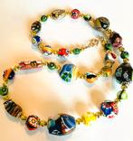 Ketting van verschillende Italiaanse Murano glas kralen, Verzenden, Gebruikt, Overige kleuren, Overige materialen