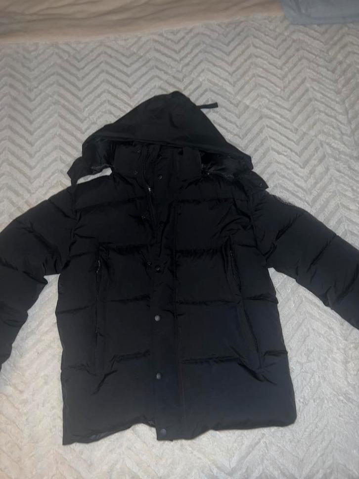 Canada goose wyndham zwart met zwarte logo, Kleding | Heren, Jassen | Winter, Zo goed als nieuw, Maat 52/54 (L), Zwart, Ophalen of Verzenden