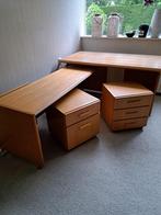 Hoekbureau met 2 ladekasten, Huis en Inrichting, Bureaus, Ophalen, Gebruikt, Bureau
