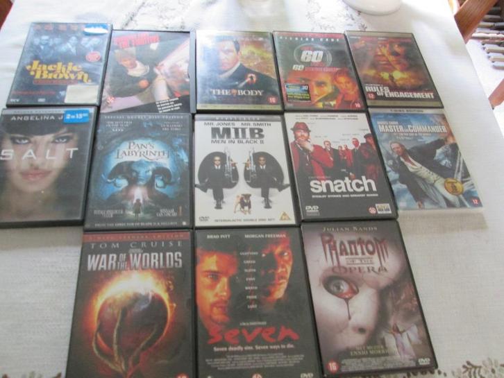 12 Diverse DVD's actie, thriller, SEVEN, SALT, MIIB,, Cd's en Dvd's, Dvd's | Actie, Zo goed als nieuw, Vanaf 12 jaar, Ophalen of Verzenden