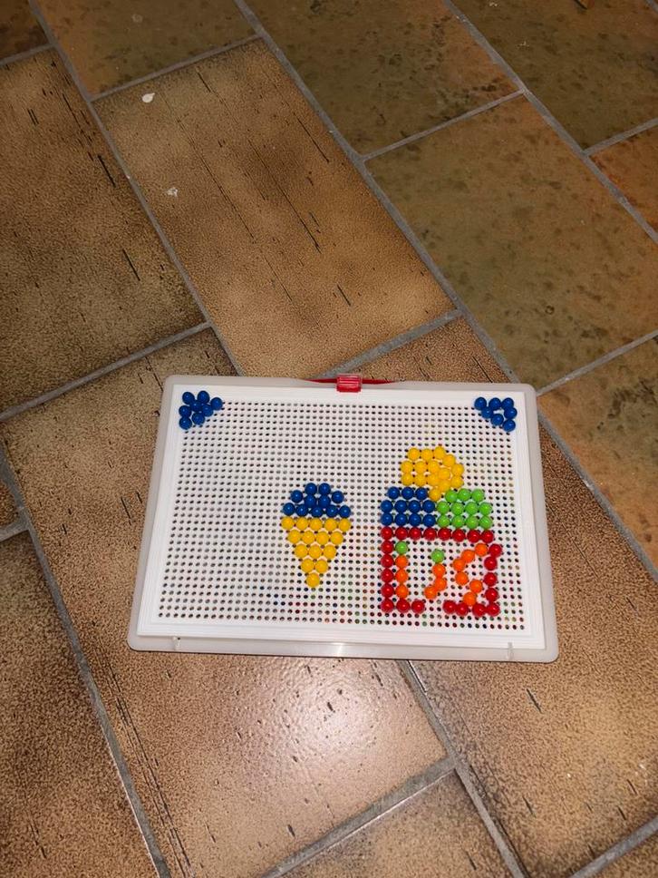 Ministeck Set met Grondplaat en Veel Steentjes, Hobby en Vrije tijd, Ministeck, Gebruikt, Box-set, Ophalen
