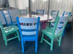 8 eikenhouten eetkamerstoelen, Huis en Inrichting, Stoelen, Ophalen, Gebruikt, Overige kleuren, Vijf, Zes of meer stoelen