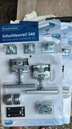 Schuifdeurrails S40 met rails, Doe-het-zelf en Verbouw, Hang- en Sluitwerk, Ophalen, Zo goed als nieuw