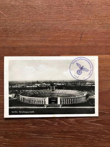 Derde RRijk. Anschtkaart van Reichssportfeld in Berlijn. beschikbaar voor biedingen