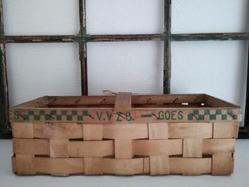 Vintage V.V.Z.B. Goes Houten Mand beschikbaar voor biedingen