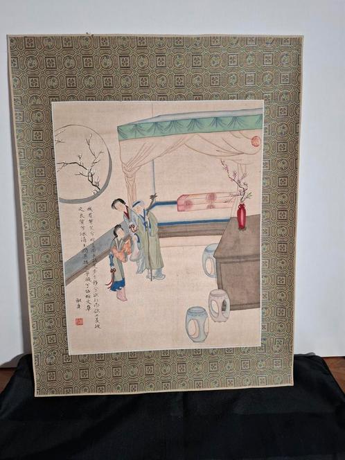 Chinese prent op zijde., Antiek en Kunst, Kunst | Niet-Westerse kunst, Ophalen of Verzenden