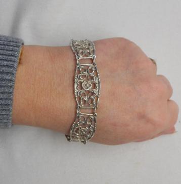 Zilveren mooie Art Nouveau armband gesigneerd nr.1389 beschikbaar voor biedingen