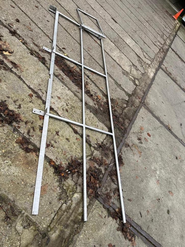 Rvs metalen hek, Doe-het-zelf en Verbouw, Metalen, Gebruikt, Overige metalen, Ophalen