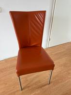 4 HVS Terracotta eetkamerstoelen van leer, Ophalen, Gebruikt, Overige kleuren, Leer