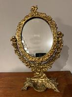 Antiek bronzen spiegel. Tafelspiegel, Ophalen of Verzenden, Ovaal, Minder dan 50 cm