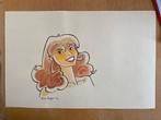 Franka - Origineel geschilderd portret op crême papier, Boeken, Eén stripboek, Ophalen of Verzenden, Zo goed als nieuw, Henk Kuijpers