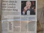 Andre van Duin staande ovatie Televizier-Oevre-Ring 2024, Verzamelen, Ophalen of Verzenden, 1980 tot heden, Knipsel(s)