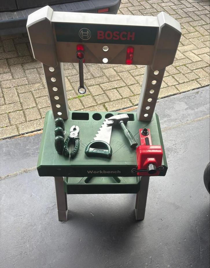 Bosch Speelgoed Werkbank - Compleet!, Kinderen en Baby's, Speelgoed | Overig, Gebruikt, Jongen of Meisje, Ophalen