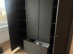 GRATIS: Grote zwarte kledingkast met deuren en lades, Ophalen, Gebruikt, 200 cm of meer, 150 tot 200 cm