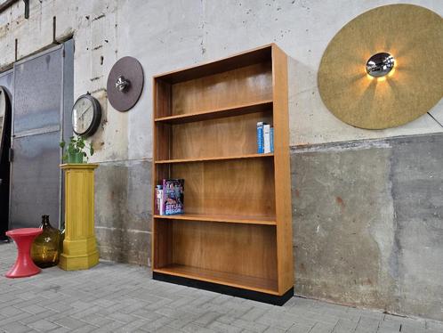 Mid Century Design Boekenkast Teak & Eiken | Vintage Kast, Huis en Inrichting, Kasten | Boekenkasten, Gebruikt, 100 tot 150 cm