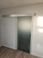 Glazen schuifdeur, Doe-het-zelf en Verbouw, Deuren en Horren, Ophalen, 80 tot 100 cm, Binnendeur, Schuifdeur