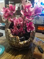 Schelpenvaas met bloemen - Decoratief pronkstuk, Ophalen