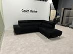 GRATIS LEVERING Z.G.A.N zwart velvet hoekbank 260x225 Gerein