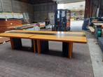 Grote eettafel/kantinetafel/vergadertafel/bureau 130x350cm., Gebruikt, Metaal, 100 tot 150 cm, 200 cm of meer