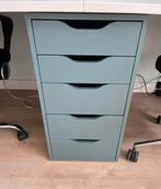 IKEA Alex Ladeblok, Grijs-Turkoois, Huis en Inrichting, Ophalen, Minder dan 50 cm, 5 laden of meer, Zo goed als nieuw