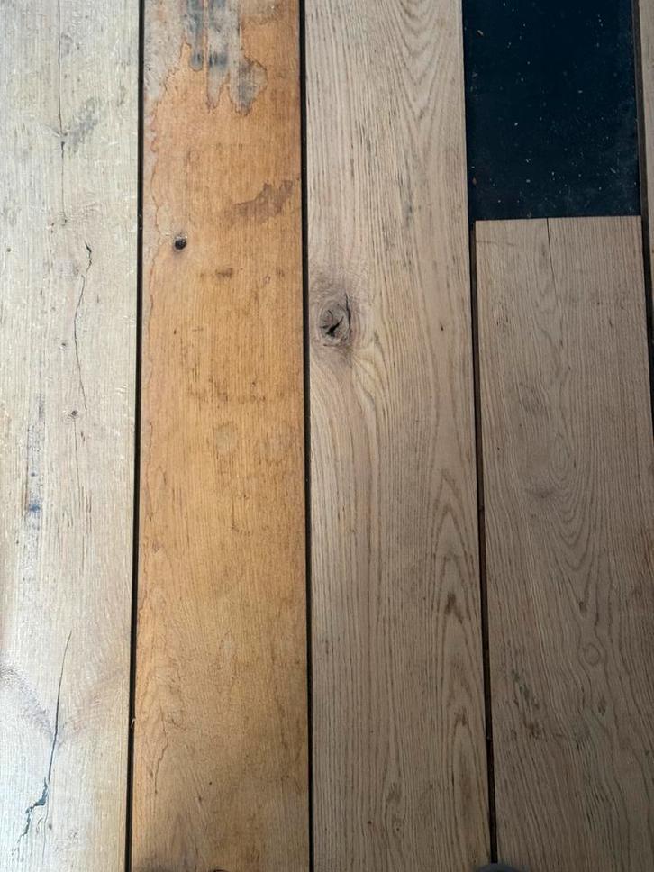 20 m2 massief Eiken Parketvloer 20mm dik - Gebruikt, Doe-het-zelf en Verbouw, Hout en Planken, Gebruikt, Plank, Eiken, 200 tot 250 cm