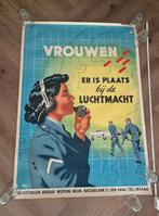 Luchtmacht vrouwen vliegtuig affiche  oude reclame, Ophalen of Verzenden, Zo goed als nieuw, Reclamebord