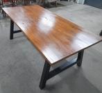 Prachtige, unieke Wagondelen tafel / oude trein planken, 200 cm of meer, Zo goed als nieuw, Rechthoekig, 50 tot 100 cm
