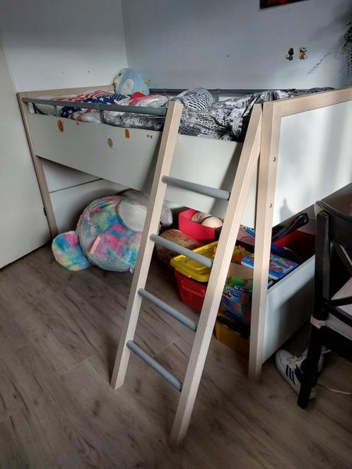 halfhoogslaper Vroomshoop Kids Troy, Kinderen en Baby's, Kinderkamer | Stapelbedden en Hoogslapers, Gebruikt, Halfhoogslaper, Ophalen of Verzenden