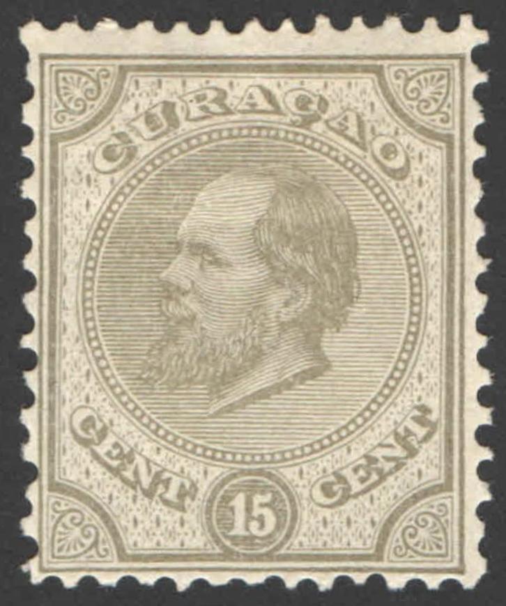 Curacao NVPH nr 6 ongebruikt Koning Willem III 1889, Postzegels en Munten, Postzegels | Nederlandse Antillen en Aruba, Postfris