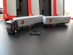 622 herpa 317009 scania cr ups 2x oplegger 1:87 truck trein, Ophalen of Verzenden, Nieuw, Bus of Vrachtwagen, Herpa