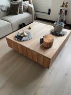 Massieve teaktafel, Ophalen, 100 tot 150 cm, 50 tot 100 cm, Zo goed als nieuw