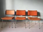 Gispen stoel 3x Cordemeijer vintage design, Huis en Inrichting, Stoelen, Drie, Gebruikt, Metaal, Ophalen