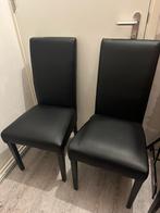 Eetkamerstoelen, 3 stuks, zwart, Huis en Inrichting, Stoelen, Ophalen, Gebruikt, Zwart, Drie