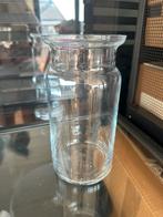 Vaas glas, Huis en Inrichting, Woonaccessoires | Vazen, Gebruikt, Wit, Ophalen of Verzenden, Glas