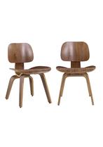 OHNO Miami - Houten Stoel - Walnoot - 2 voor €325, Niet ingevuld, Bruin, Niet ingevuld, Nieuw