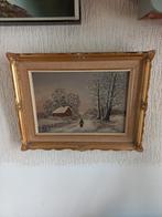 Sneeuwlandschap olieverf, Ophalen