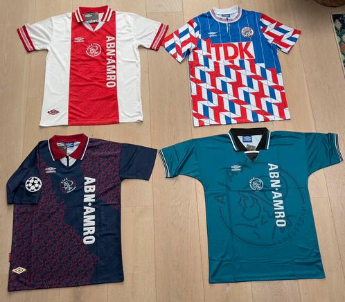 Ajax retro voetbalshirts - S, M, L, XL, Sport en Fitness, Voetbal, Nieuw, Shirt, Verzenden