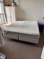 Volledige boxspring bed set grijs, Huis en Inrichting, Slaapkamer | Boxsprings, Ophalen, Gebruikt, Tweepersoons, 200 cm