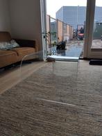 Mooie vintage glazen salontafel, Ophalen, Gebruikt, 100 tot 150 cm, 50 tot 100 cm