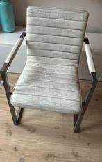 Eetkamerstoel Sturdy wit leer Goossens per stuk (4x), Huis en Inrichting, Stoelen, Ophalen, Gebruikt, Wit, Leer