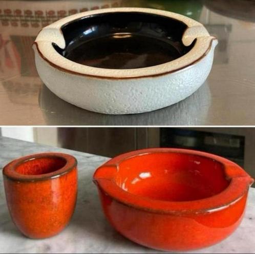 Ravelli rookset asbak vaas pindastel vintage keramiek, Antiek en Kunst, Antiek | Keramiek en Aardewerk, Ophalen of Verzenden